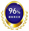 顧客満足度 96%